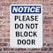 Signmission Please Do Not Block Door, 7 in W x Rectangle, Plastic OS-2PACK-NS-P-710-V-17375 - alternate 4